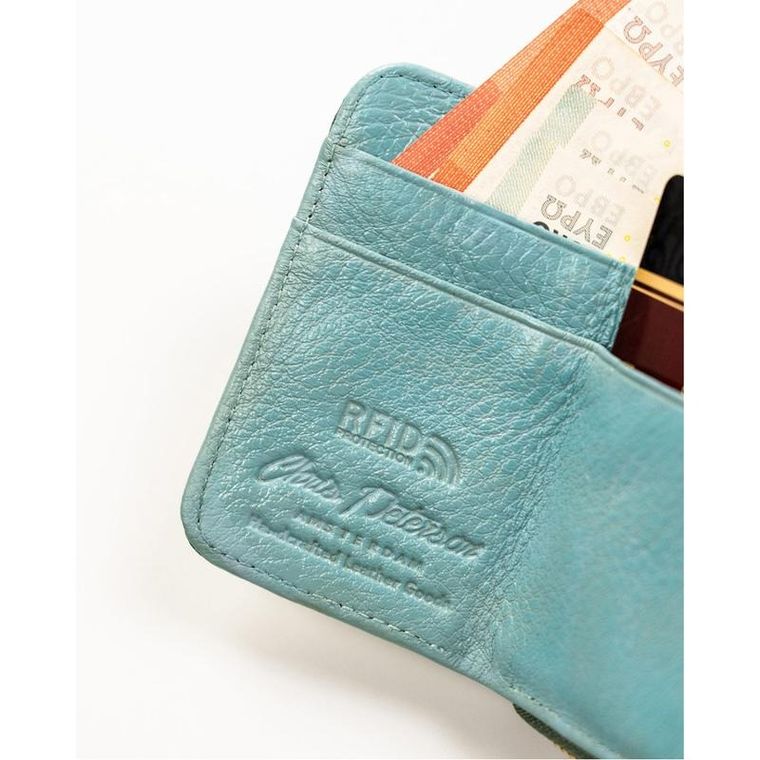 Portfel, zielony, skórzany, RFID, Peterson