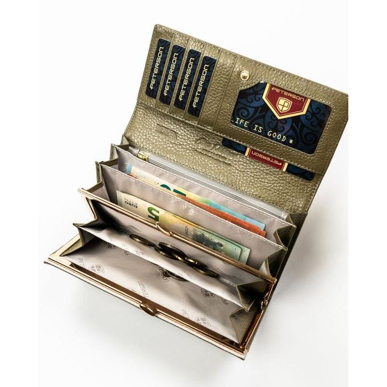 Portfel, złoty, RFID, Peterson