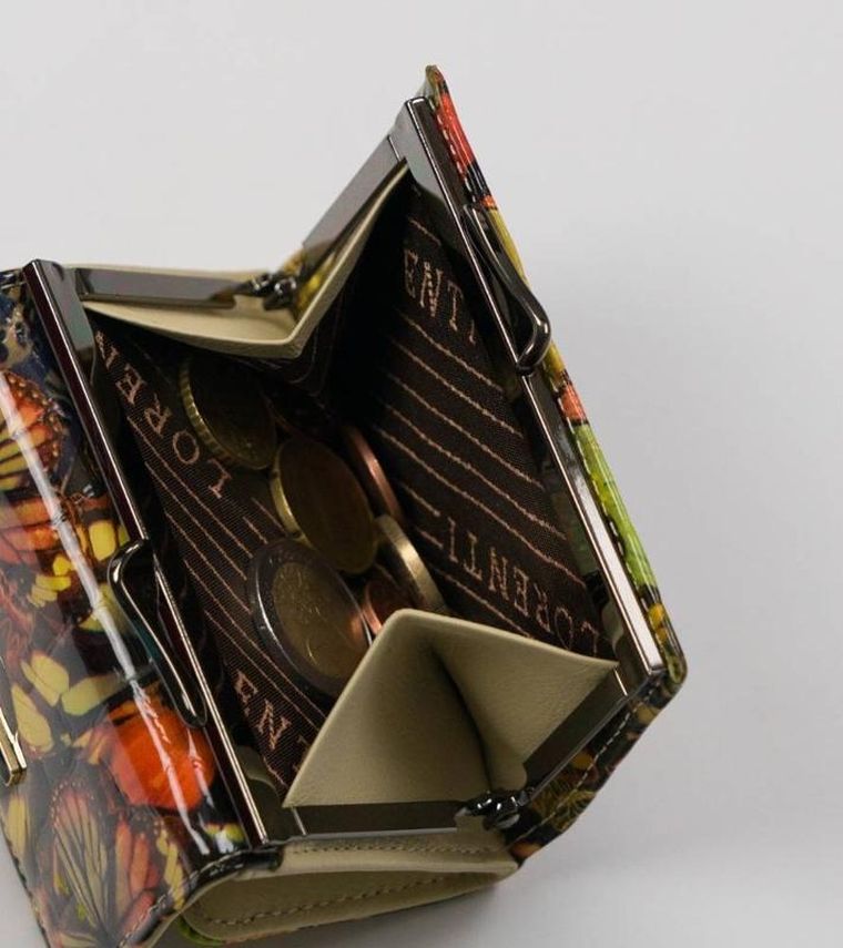 Portfel, żółty, skórzany, Lorenti