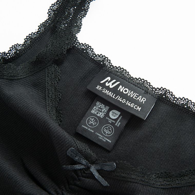 Prążkowany top z domieszką modalu NOWEAR