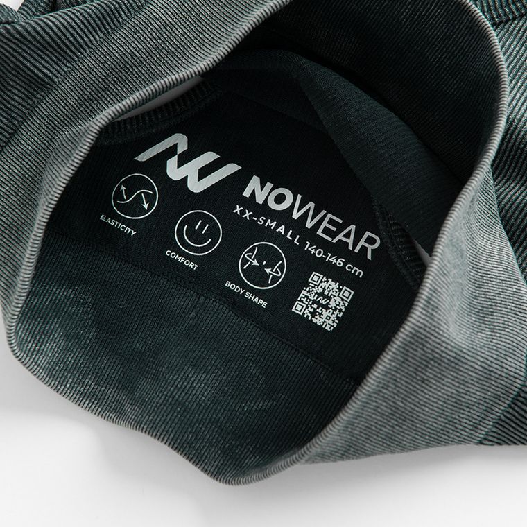 Prążkowany top z efektem sprania NOWEAR