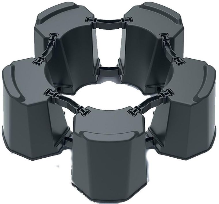 Prosperplast, Modular 5 Basecan, podstawa do zbiornika na wodę deszczówkę, antracyt