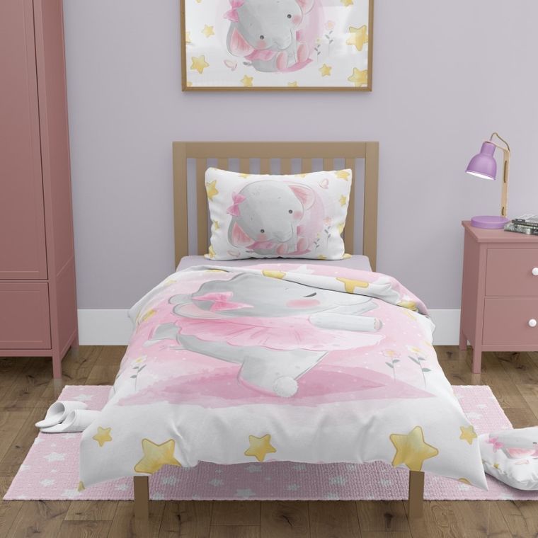 Przytulaki, Słoniczka, 2-częściowy komplet pościeli, 100-135 cm