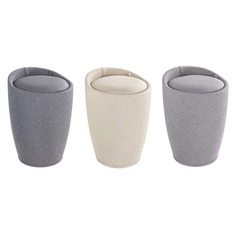 Pufa, kosz na pranie 2w1, Candy, beige