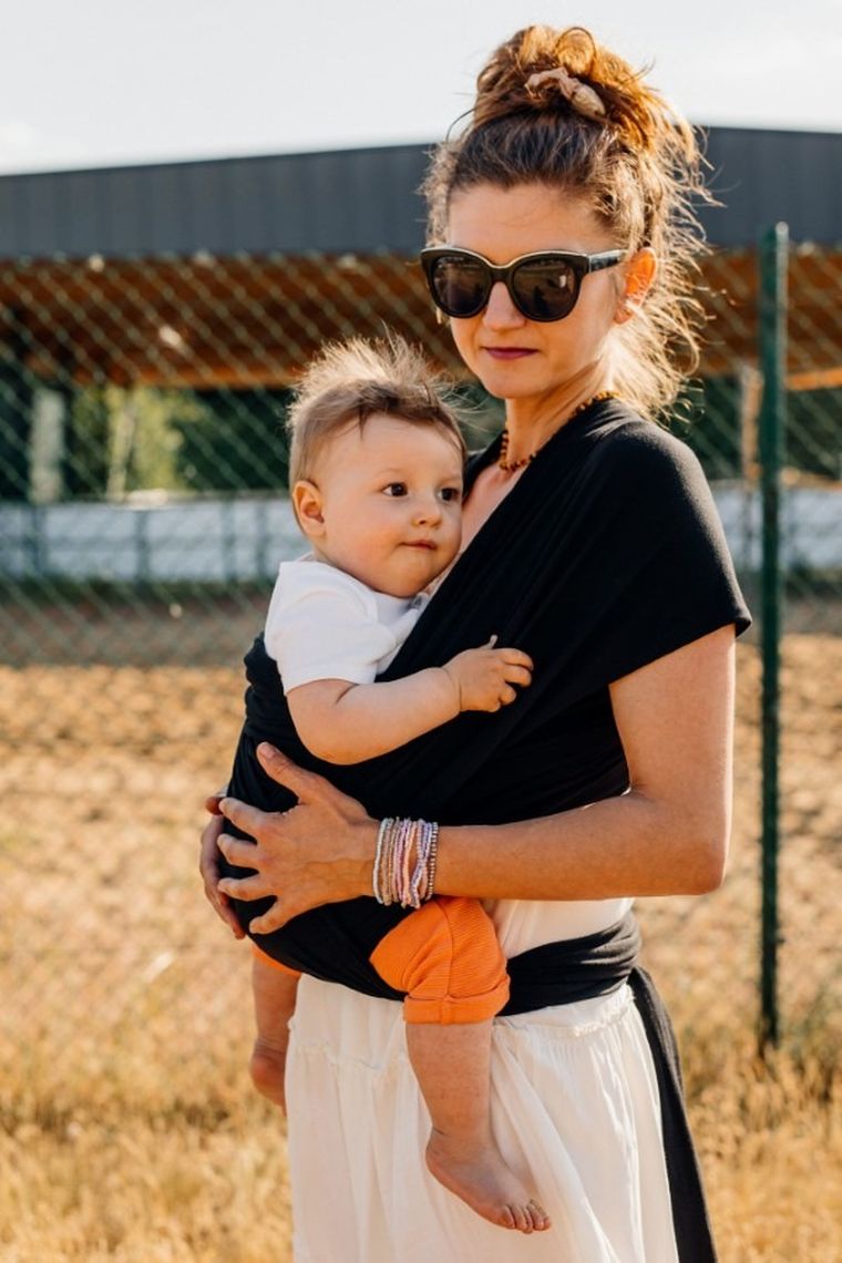 Pulp, chusta do noszenia dzieci, czarna