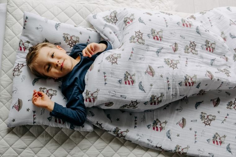 Pulp, Miś Marynarz, 2-częściowy komplet pościeli, muślinowy, 135-100 cm