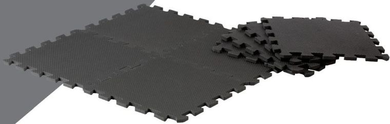 Pure 2 Improve, mata puzzle pod sprzęt fitness, czarna, 30-30-0,9 cm, 8 szt.