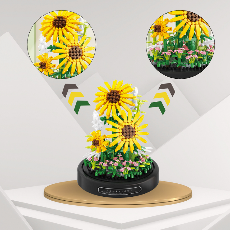 QBI, Słoneczniki na łące, klocki konstrukcyjne, 545 elementów