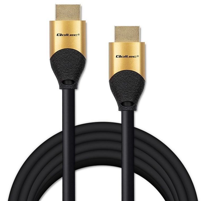 Qoltec, kabel HDMI V2.1 Ultra High Speed, czarny, 8K, 60 Hz, 26 AWG, 5 m