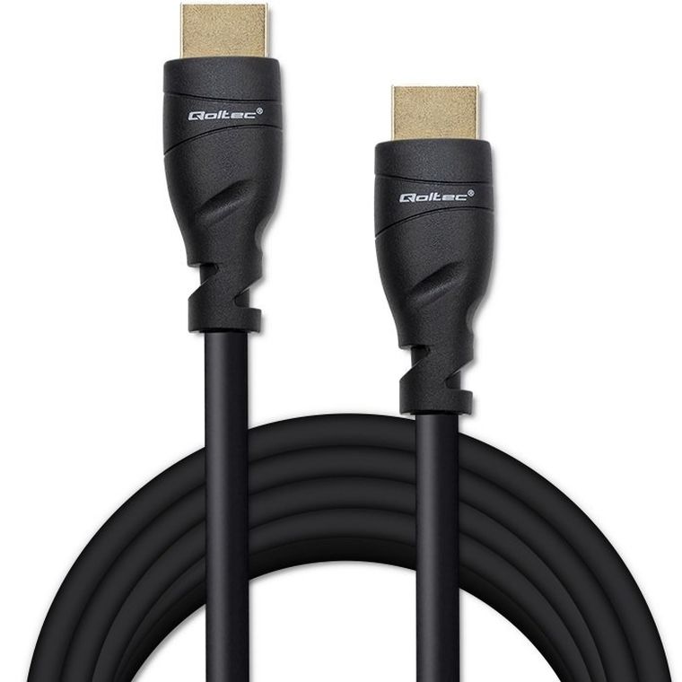 Qoltec, kabel HDMI V2.1 Ultra High Speed, czarny, 8K, 60 Hz, 26 AWG