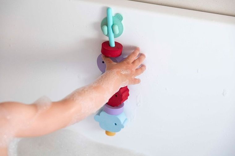 Quut, Beedi, Fish Burgundy, klocki piankowe do nawlekania, do kąpieli