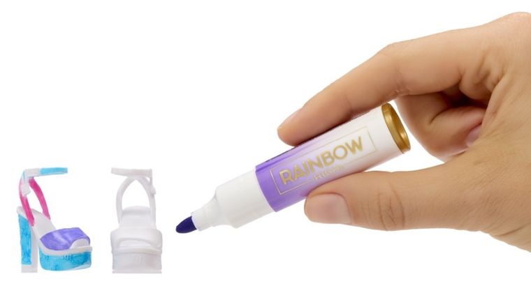 Rainbow High, Air Brush & Create, lalka modowa, Grey Eyes