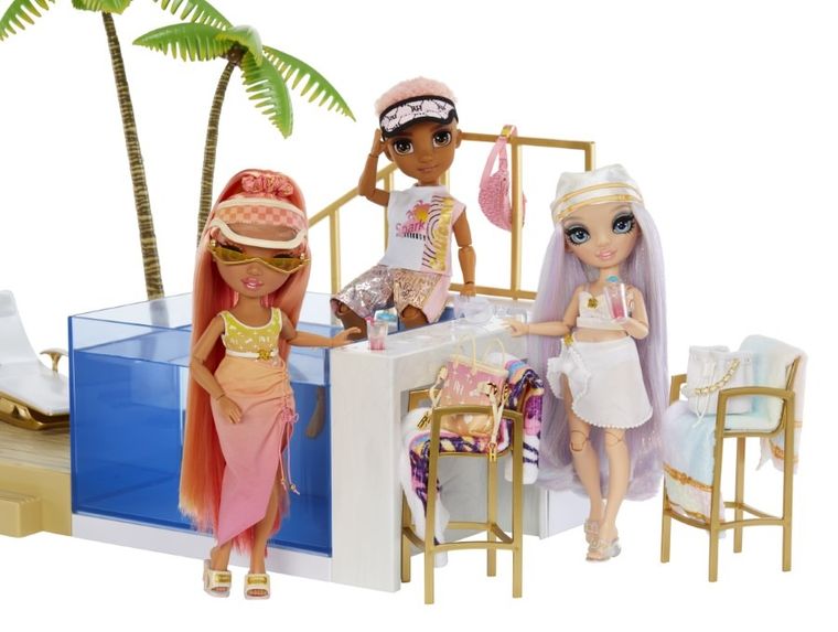 Rainbow High, Pool & Beach Club, zestaw z basenem zmieniającym kolory
