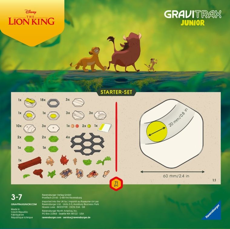 Ravensburger, GraviTrax Junior, Król Lew, zestaw startowy