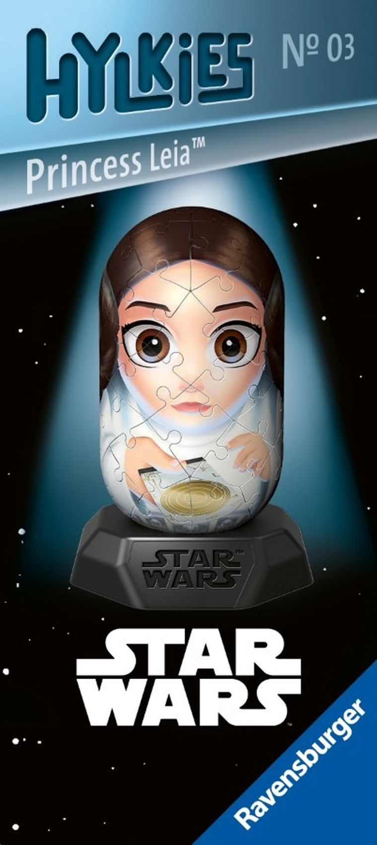 Ravensburger, Hylkies, Księżniczka Leia, puzzle 3D, 56 elementów