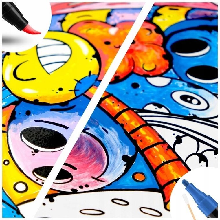 Rawmark, markery akrylowe brush, 18 kolorów