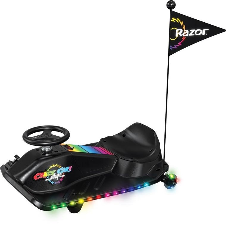 Razor, Crazy Cart Shift, pojazd na akumulator do driftu, czarny LED