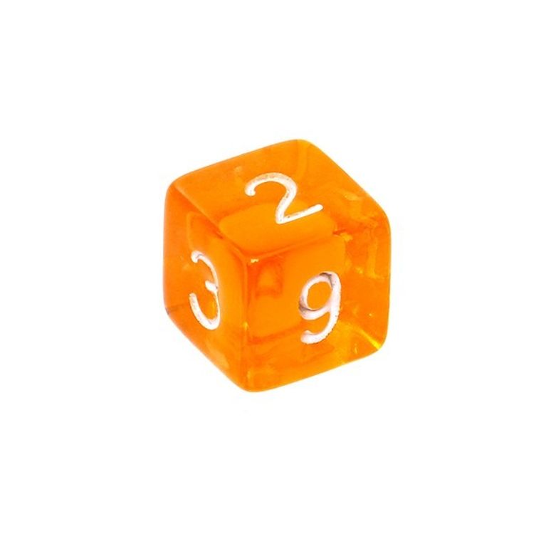 Rebel, Komplet kości mini, kryształowe, Pomarańczowe