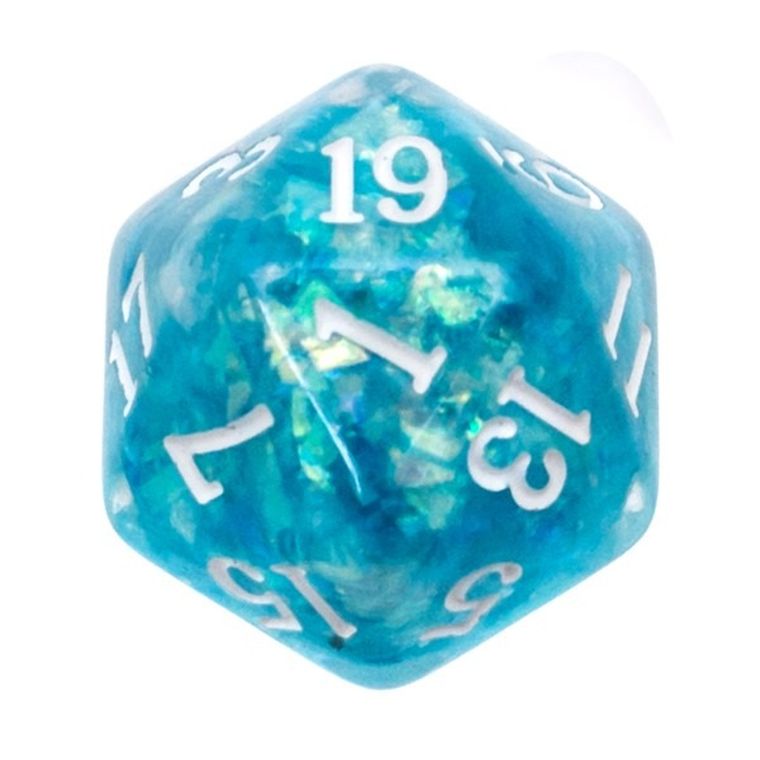 Rebel, komplet kości RPG, gęsty rdzeń, morskie białe cyfry