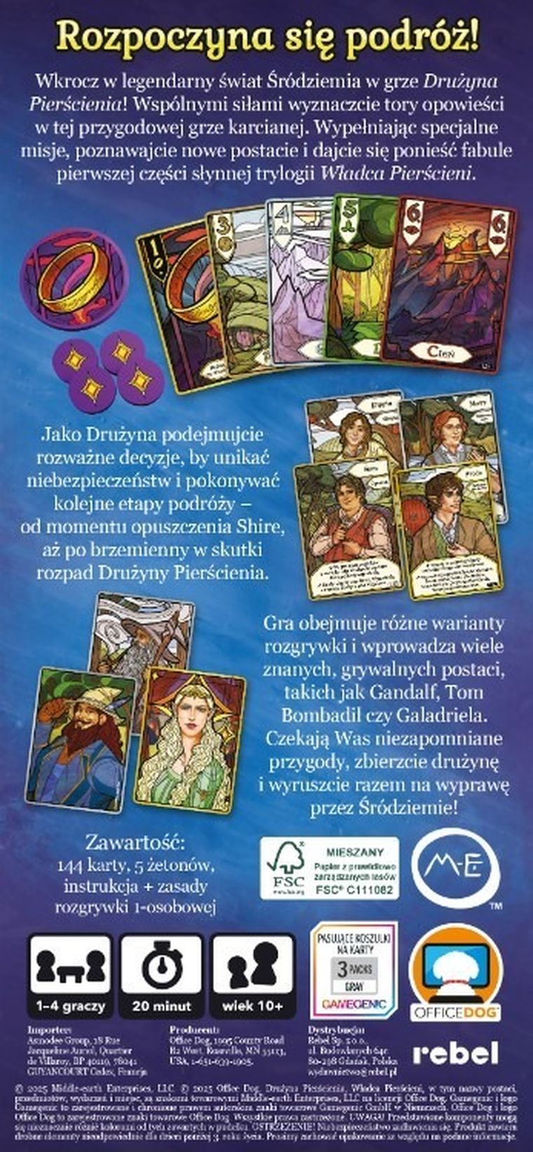 Rebel, Władca Pierścieni, Drużyna pierścienia, gra karciana