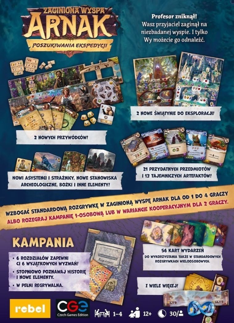 Rebel, Zaginiona wyspa Arnak: Poszukiwania ekspedycji, gra strategiczna