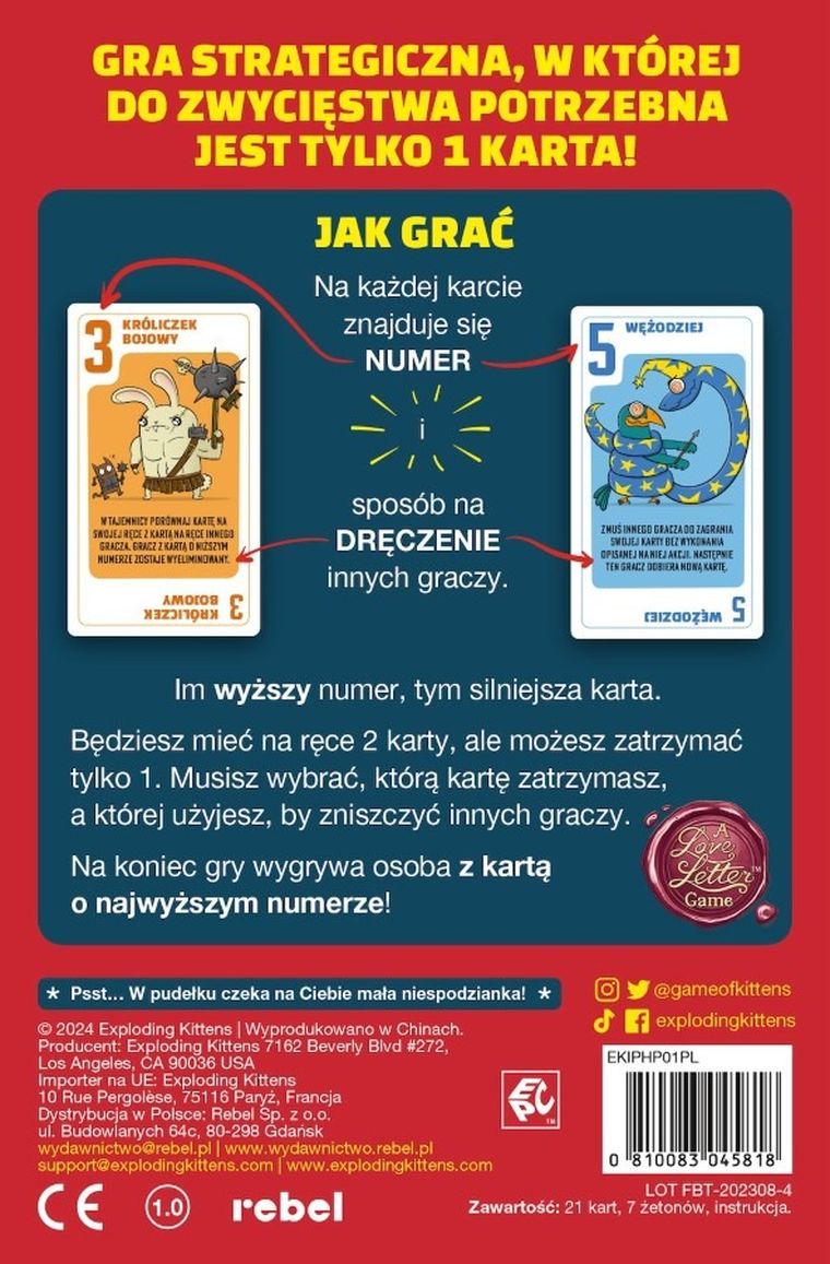 Rebel, Zwierzaki żądne władzy, gra familijna