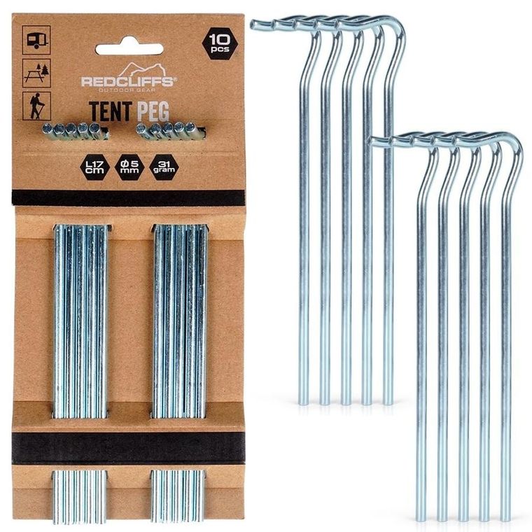 RedCliffs, śledzie do namiotu, 17 cm, 10 szt.