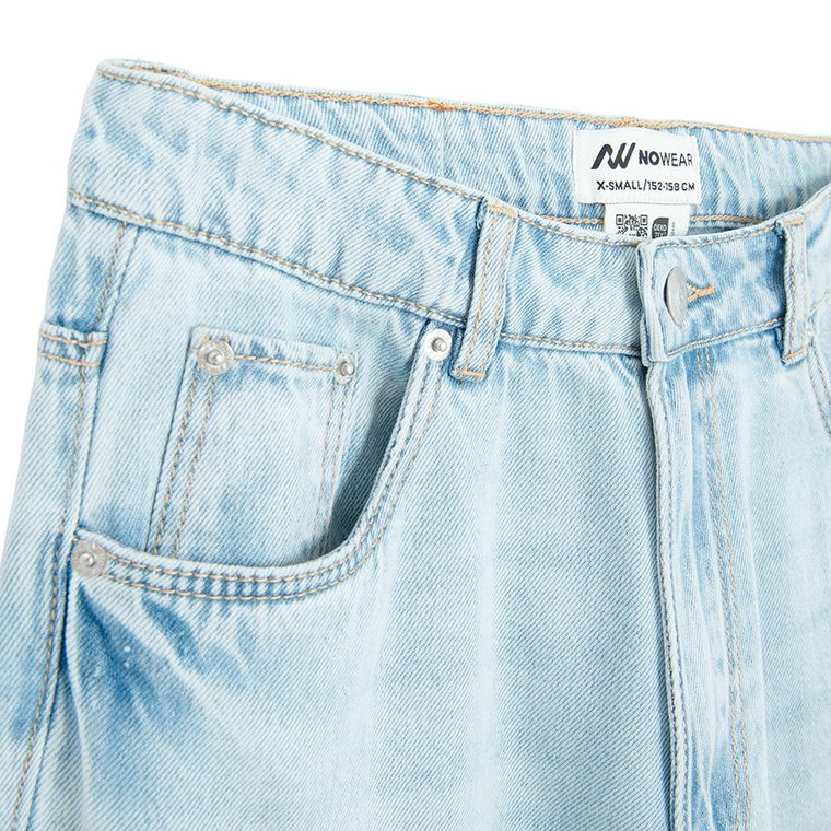 Regulowane jeansy o kroju wide leg NOWEAR