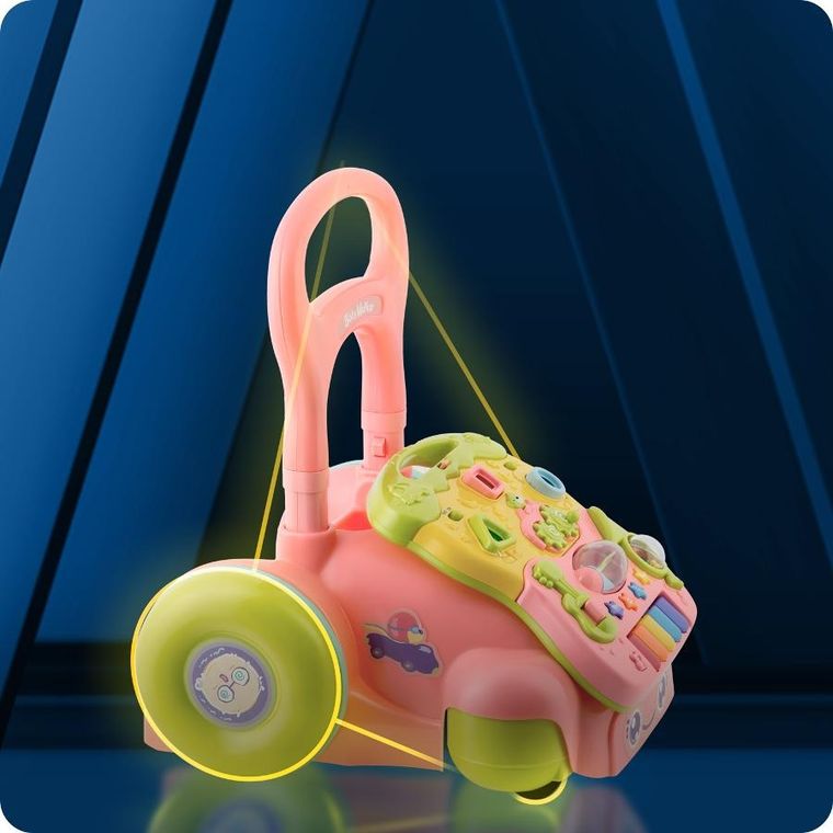 Ricokids, chodzik edukacyjny z muzyką 2w1, różowy