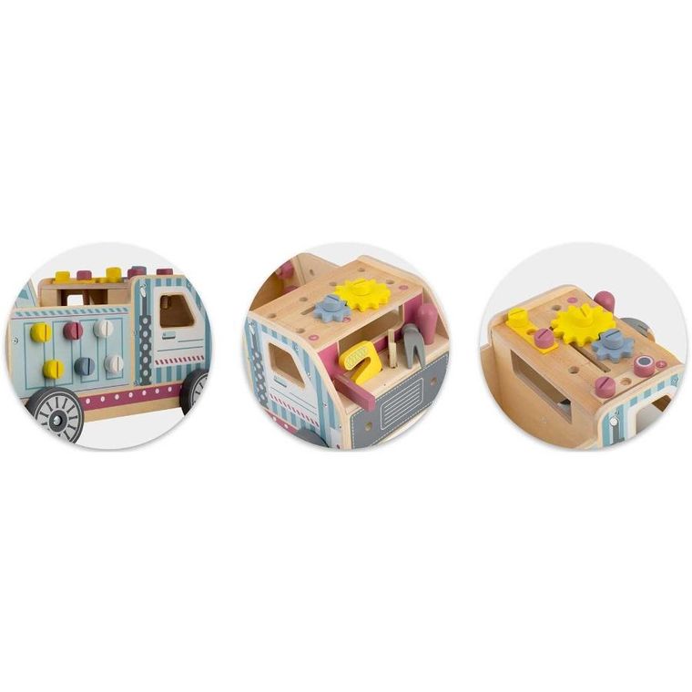 Ricokids, drewniany chodzik, pchacz z narzędziami