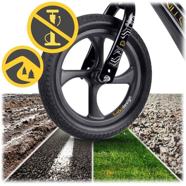 Ricokids, Funnu, rowerek biegowy dla dzieci, czarny