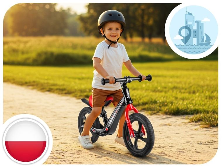 Ricokids, Funnu, rowerek biegowy dla dzieci, czarny