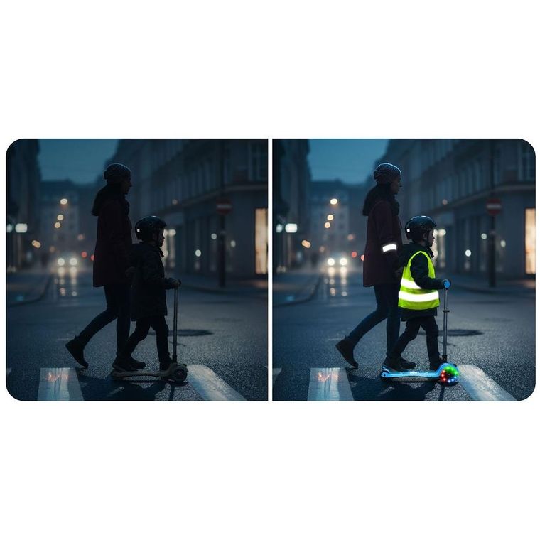 Ricokids, Jelly, hulajnoga 3-kołowa, balansowa, świecąca w ciemności, niebieska