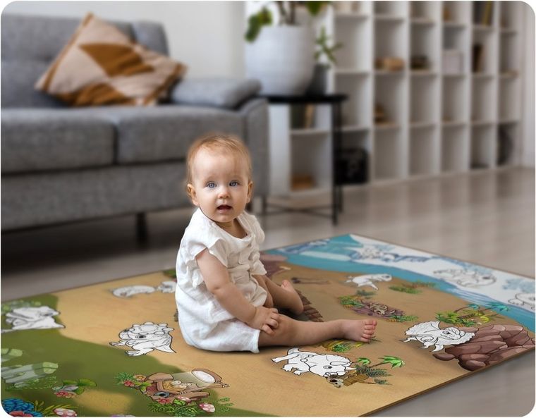 Ricokids, mata piankowa do kolorowania, 120-90-0,3 cm