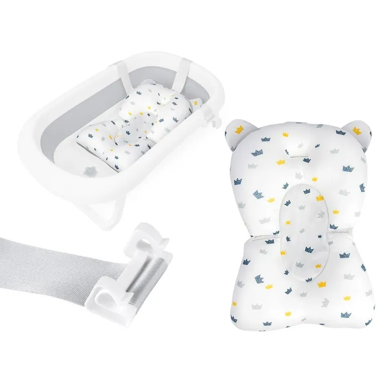 Ricokids, poduszka do wanienki dla niemowląt, wkładka do kąpieli, biało-niebieska