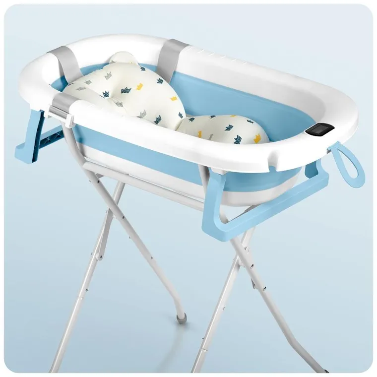 Ricokids, RK-287, wanienka składana ze stelażem, termometrem i wkładką, biało-niebieska
