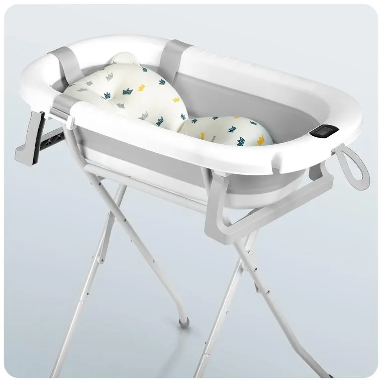 Ricokids, RK-287, wanienka składana ze stelażem, termometrem i wkładką, biało-szara