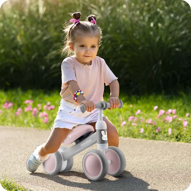 Ricokids, rowerek biegowy dla dzieci, trójkołowy, szary