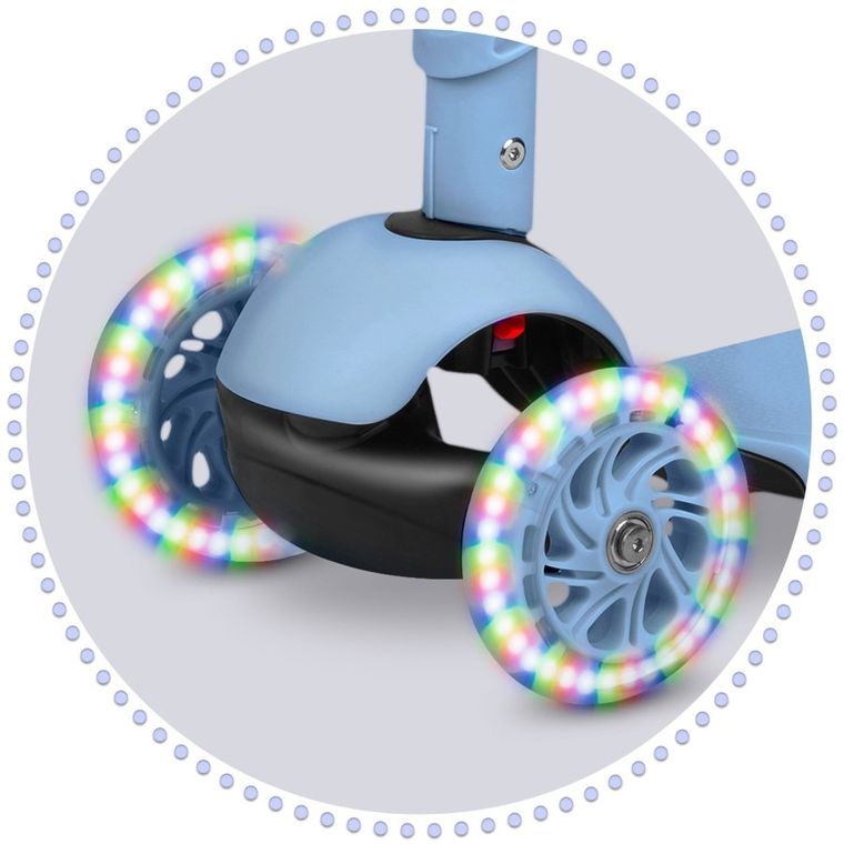 Ricokids, Todi, hulajnoga 3-kołowa, niebiesko-szara