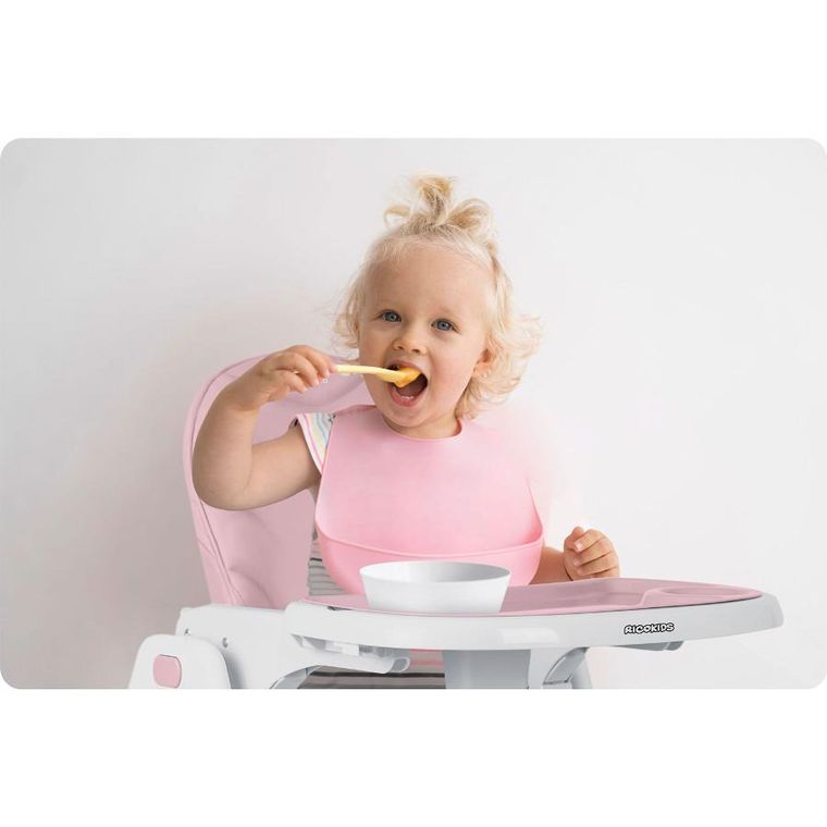 Ricokids, Tulo, krzesełko do karmienia, różowe