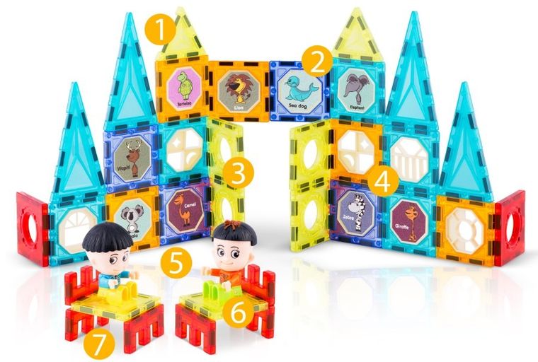 Ricokids, Wieża, klocki magnetyczne, 98 elementów