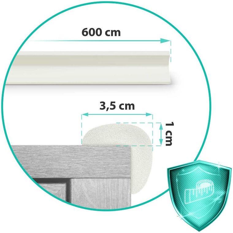 Ricokids, zabezpieczająca taśma piankowa, biała, 6m