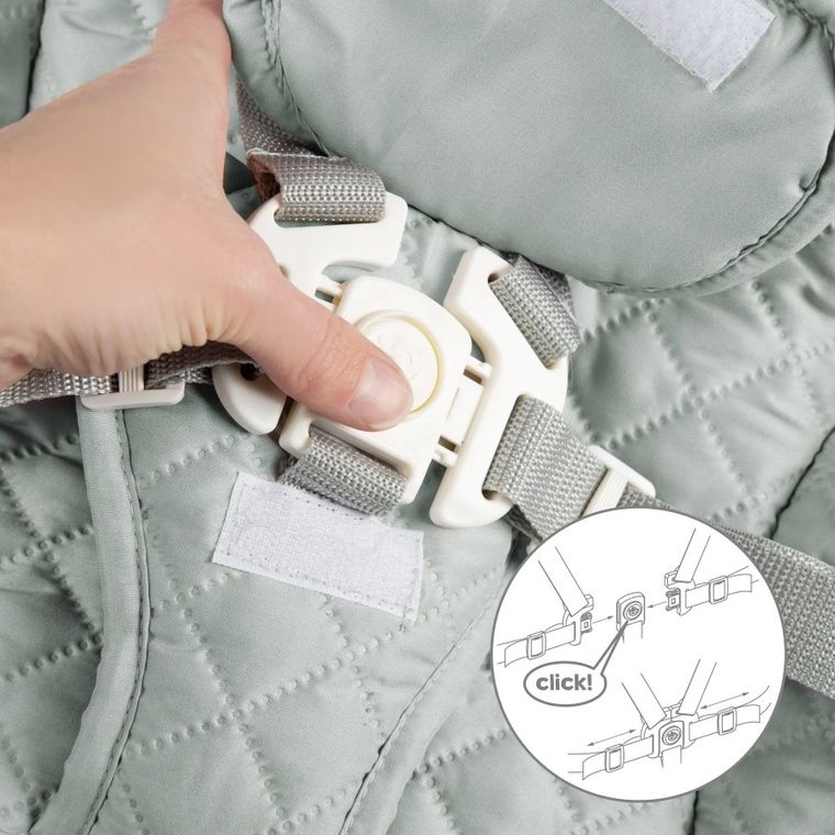 Roba, Born Up, krzesełko do karmienia z leżaczkiem, białe, 2w1