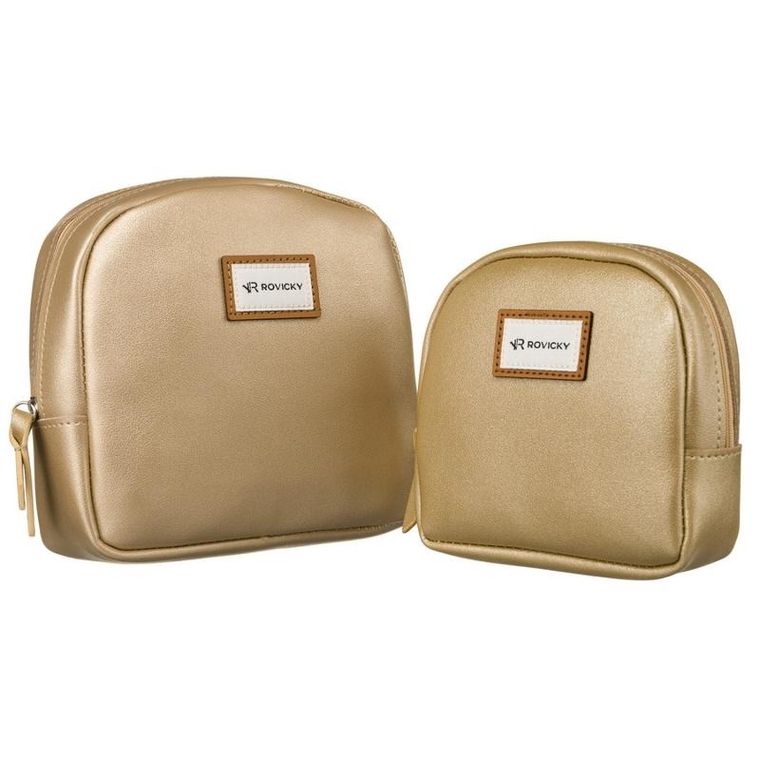 Rovicky, zestaw dwóch kosmetyczek damskich ze skóry ekologicznej
