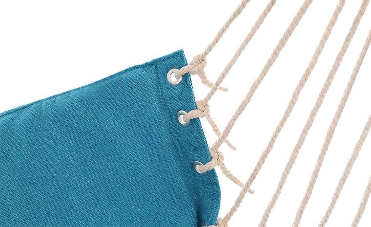 Royokamp, hamak, fotel brazylijski z wszytą poduszką, Natura, chabrowy, 100-50 cm