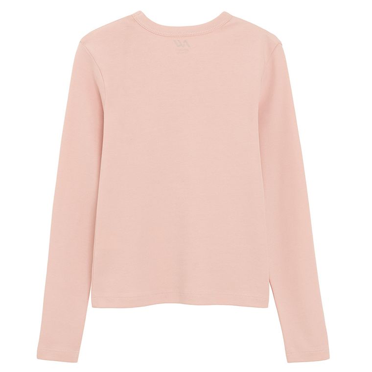 Różowa koszulka z długim rękawem NOWEAR