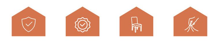 Ruhhy, pokrowce na krzesła, czerwone, 6 szt.