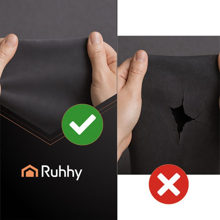 Ruhhy, pufa welurowa, szara, 76-38-38 cm