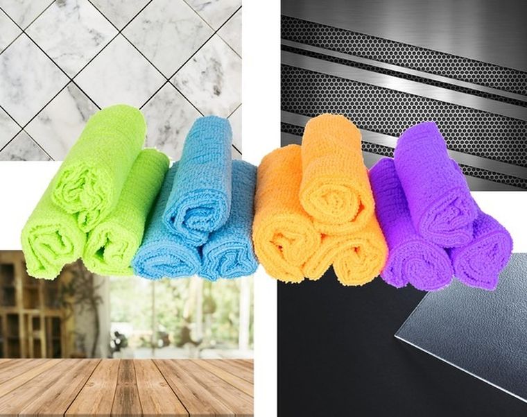 Ruhhy, ściereczki z mikrofibry, zestaw 12 szt.