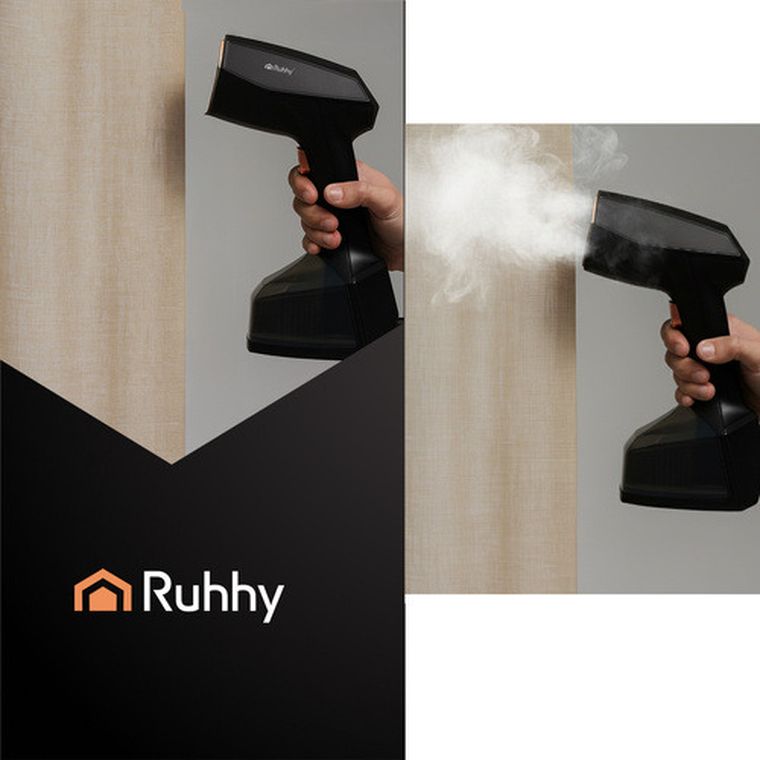 Ruhhy, Velira, parownica do ubrań, czarna, 2000W, 26901